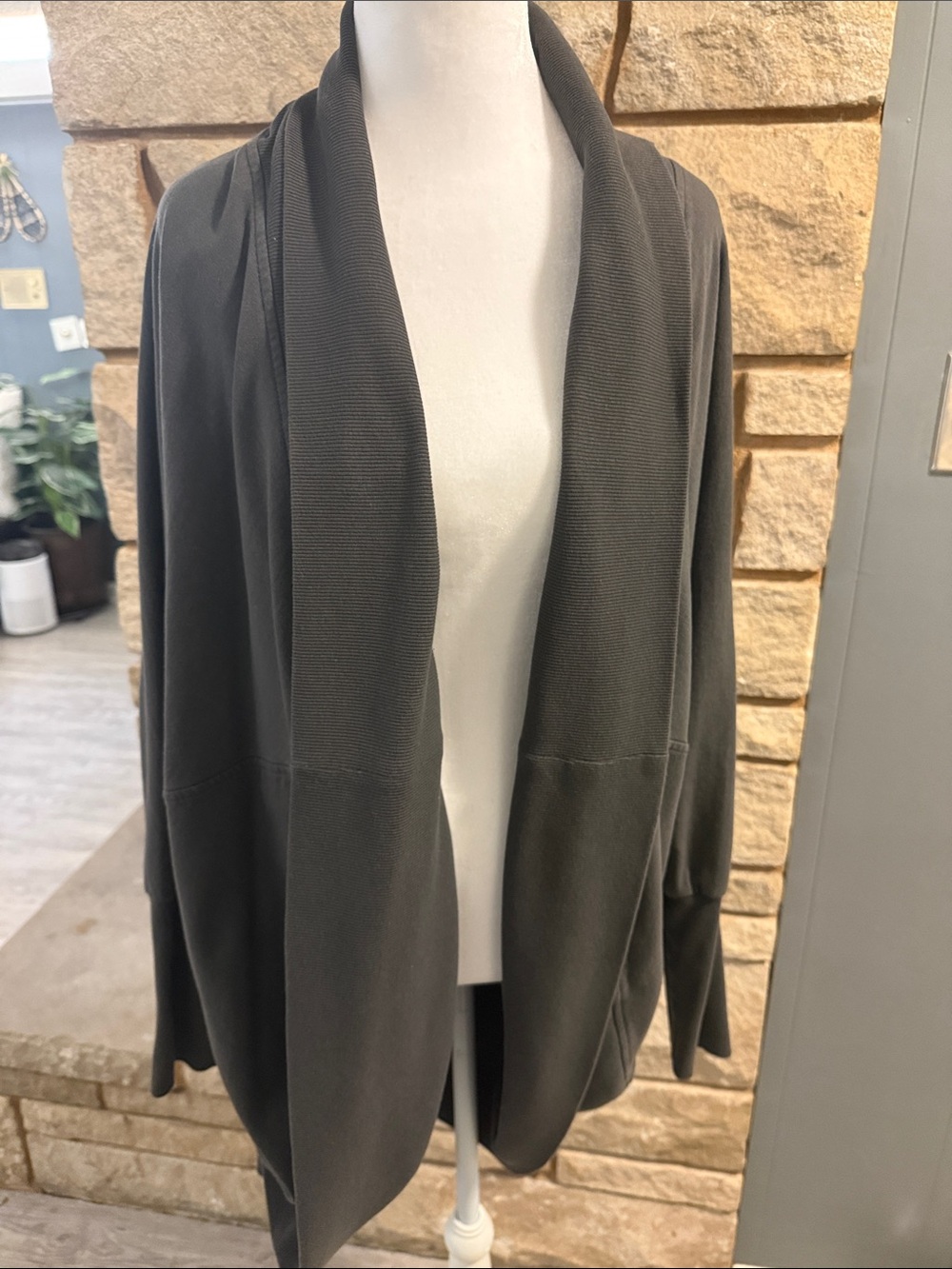 Lucy Dark Gray Oversized Drape Cardigan… Super Cozy!